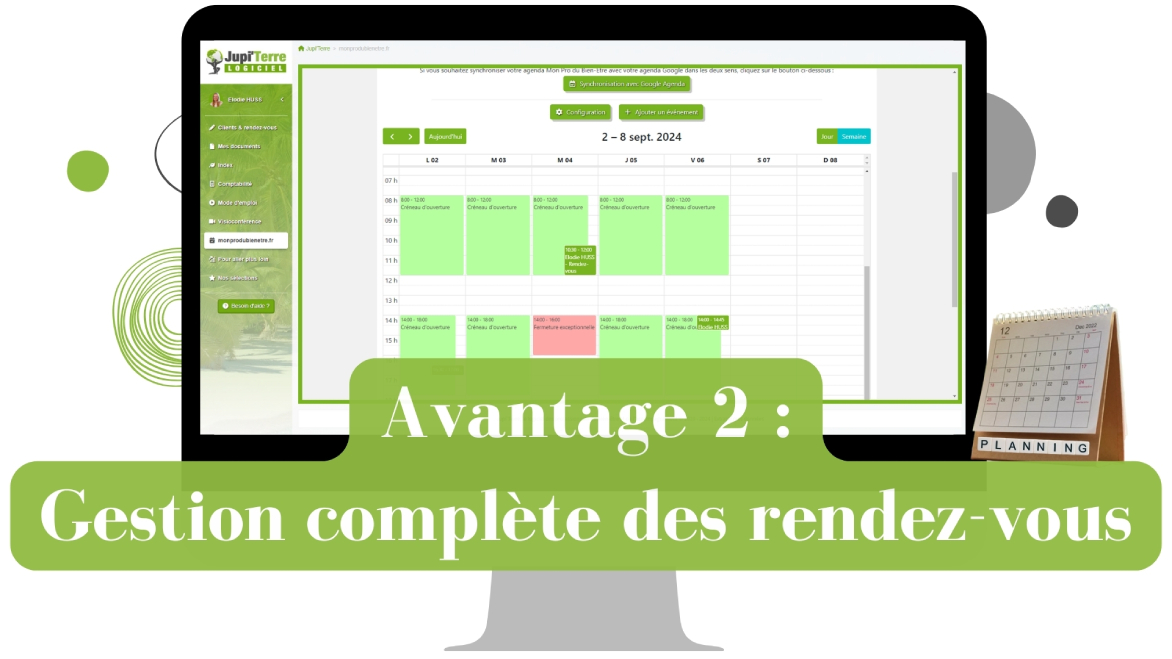 Avantage 2 : Gestion des rendez-vous